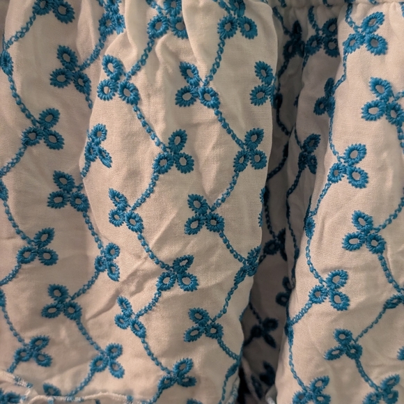 Torrid White Blue Eyelet Tiered Babydoll Top Plus Size 3x NWT - Picture 11 of 11